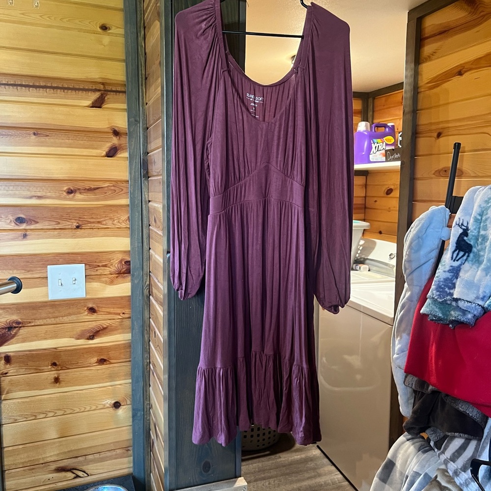 Torrid Chic Long Sleeve Dress in Deep Purple